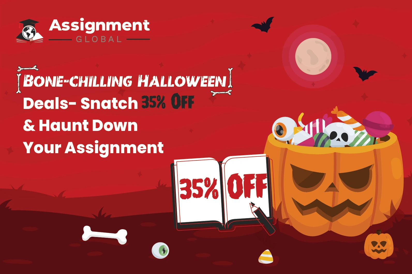 Halloween assignment offers and save 35% on assignment help this spooky season